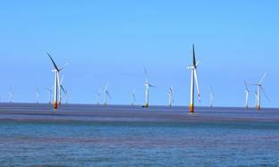 A wind power plant in Yancheng, East China's Jiangsu Province, on October 13, 2022 Photo: VCG